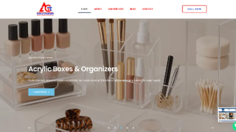 Screenshot of the Acrylic Gallery Plus website