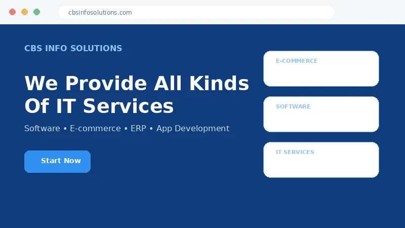 Website preview thumbnail for CBS Info Solutions