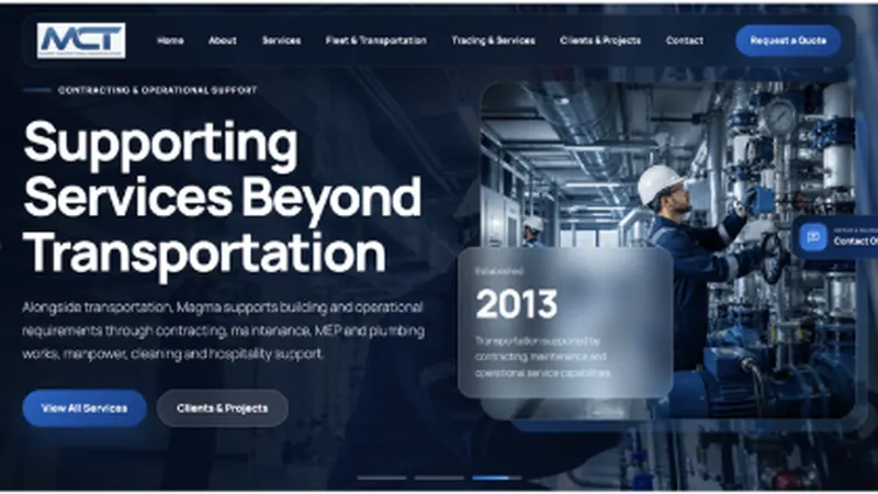 Screenshot of the Magma Qatar website